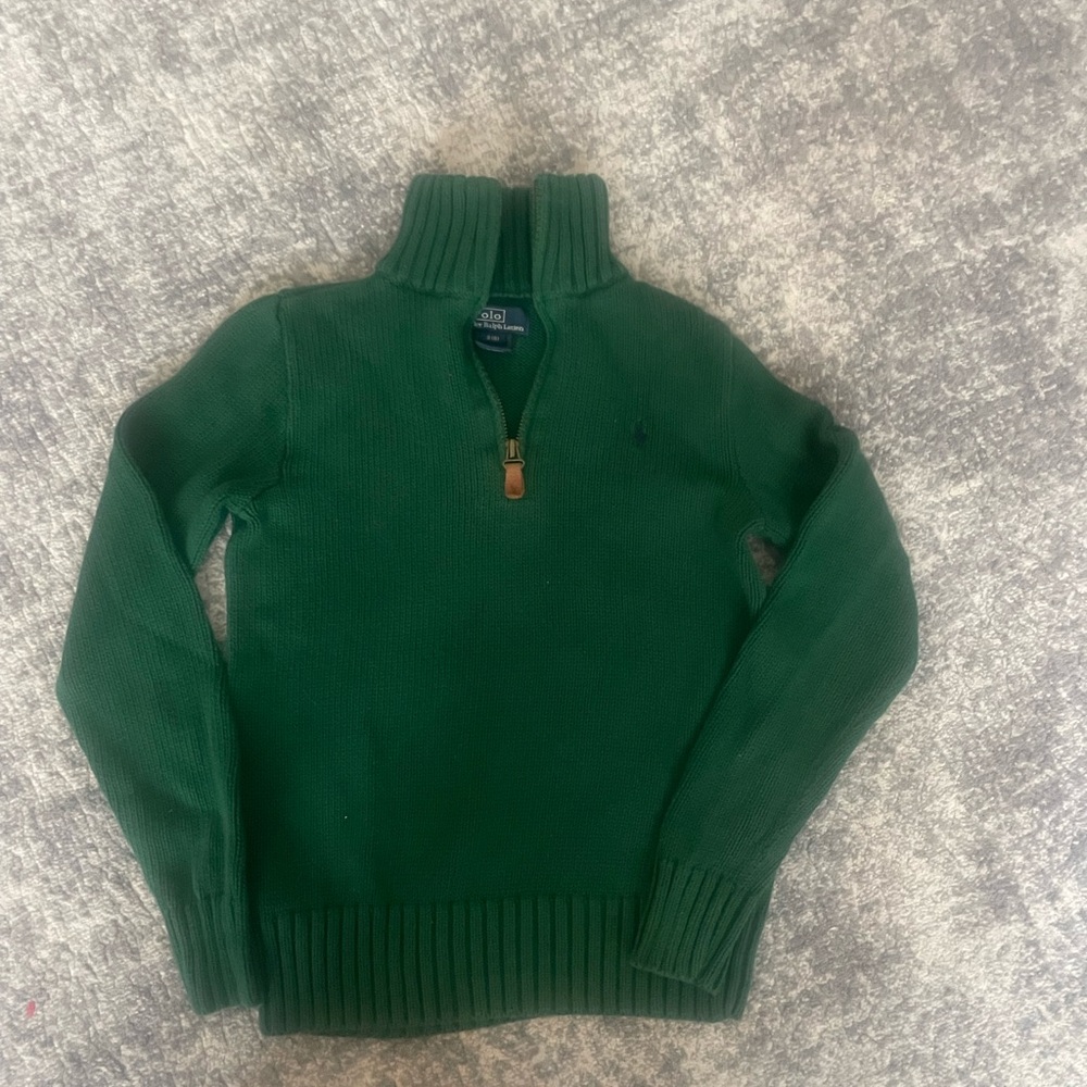 Ralph Lauren Forest Green Zip-Up Sweater